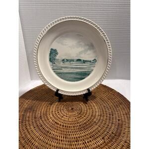 Vintage Collectible Gold-Rimmed Plate, Fayetteville, NC - Methodist College 1960